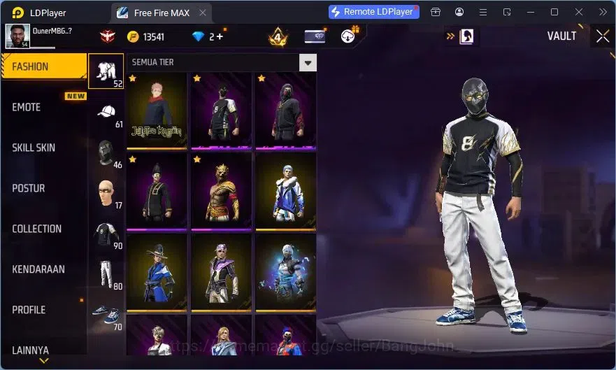 Free Fire Accounts Indonesia | Vault 90 | EVO XM8-Destiny Guardian| E image 18
