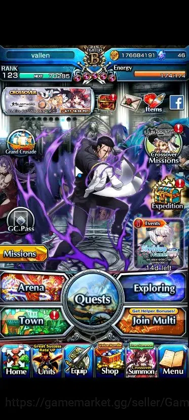 Grand Summoners Accounts End-Game Global|Rank 123|20 Ascend+7 1