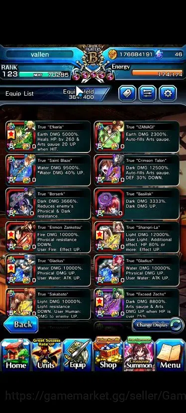 Grand Summoners Accounts End-Game Global|Rank 123|20 Ascend+7 5