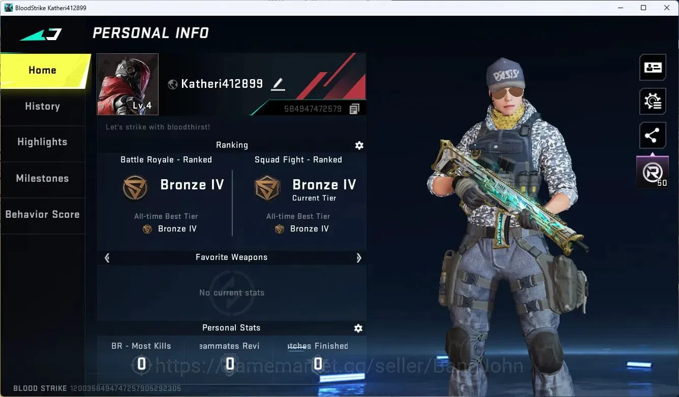 Blood Strike Accounts ASIA | Legendary Katana - Ronin | Ultra Galil - Kn image 1