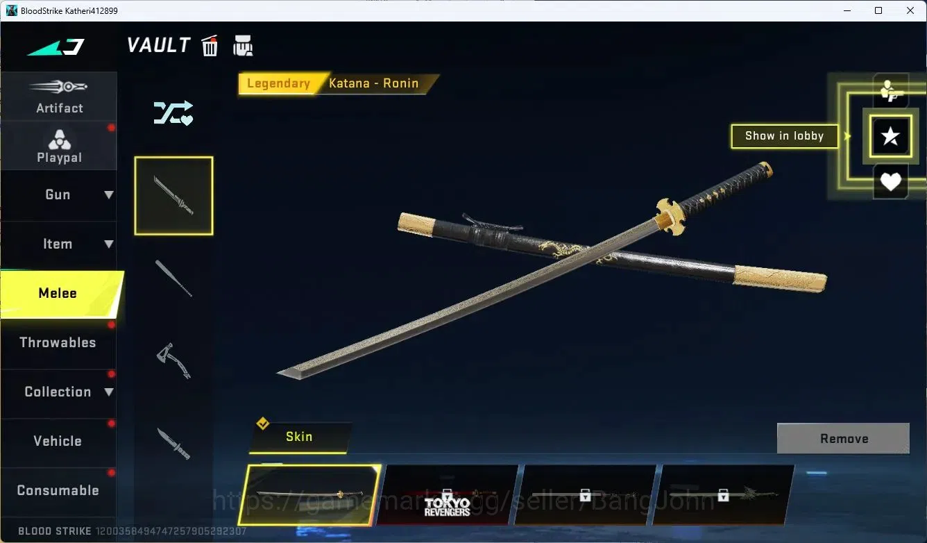 Blood Strike Accounts ASIA | Legendary Katana - Ronin | Ultra Galil - Kn image 5