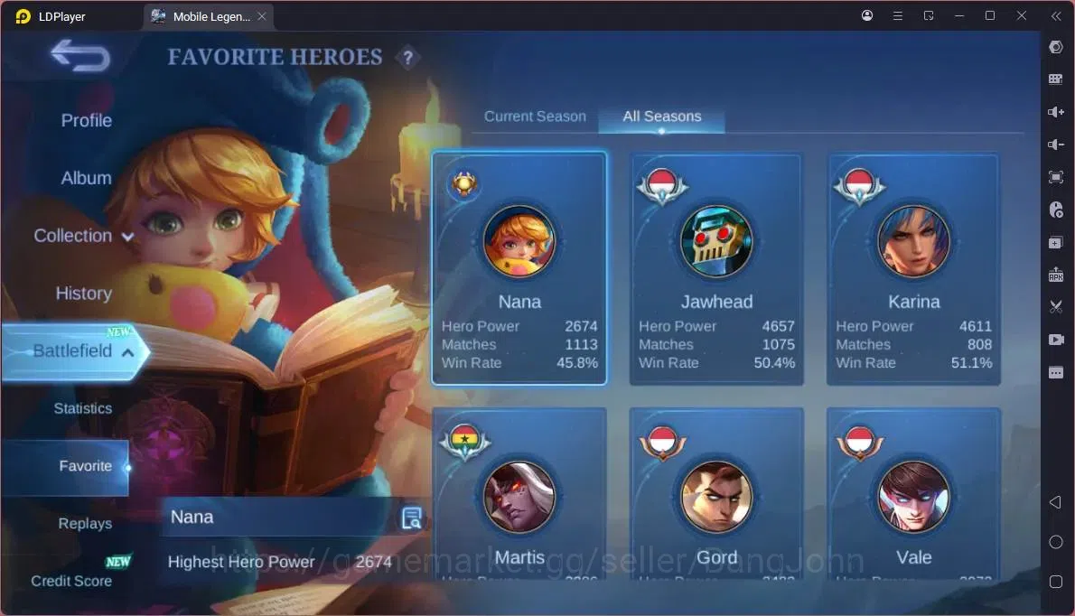 Mobile Legends: Bang Bang Accounts Global|Hero 132|Skin 230|Renowned|KOF Karina|CC Na image 4