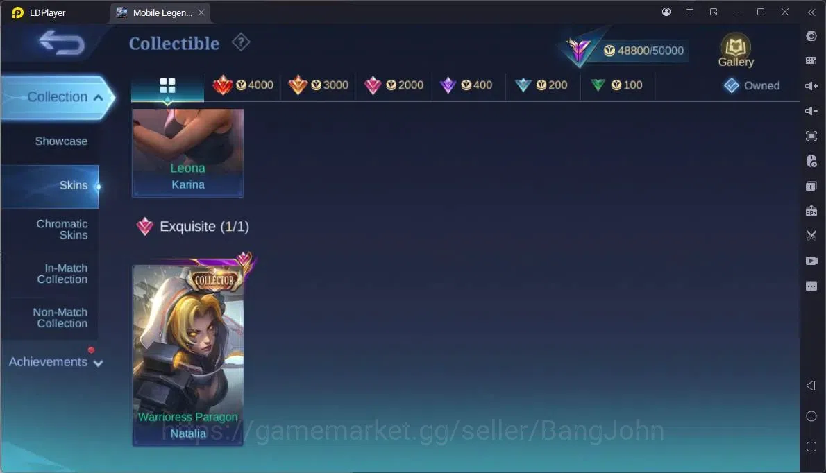 Mobile Legends: Bang Bang Accounts Global|Hero 132|Skin 230|Renowned|KOF Karina|CC Na image 8