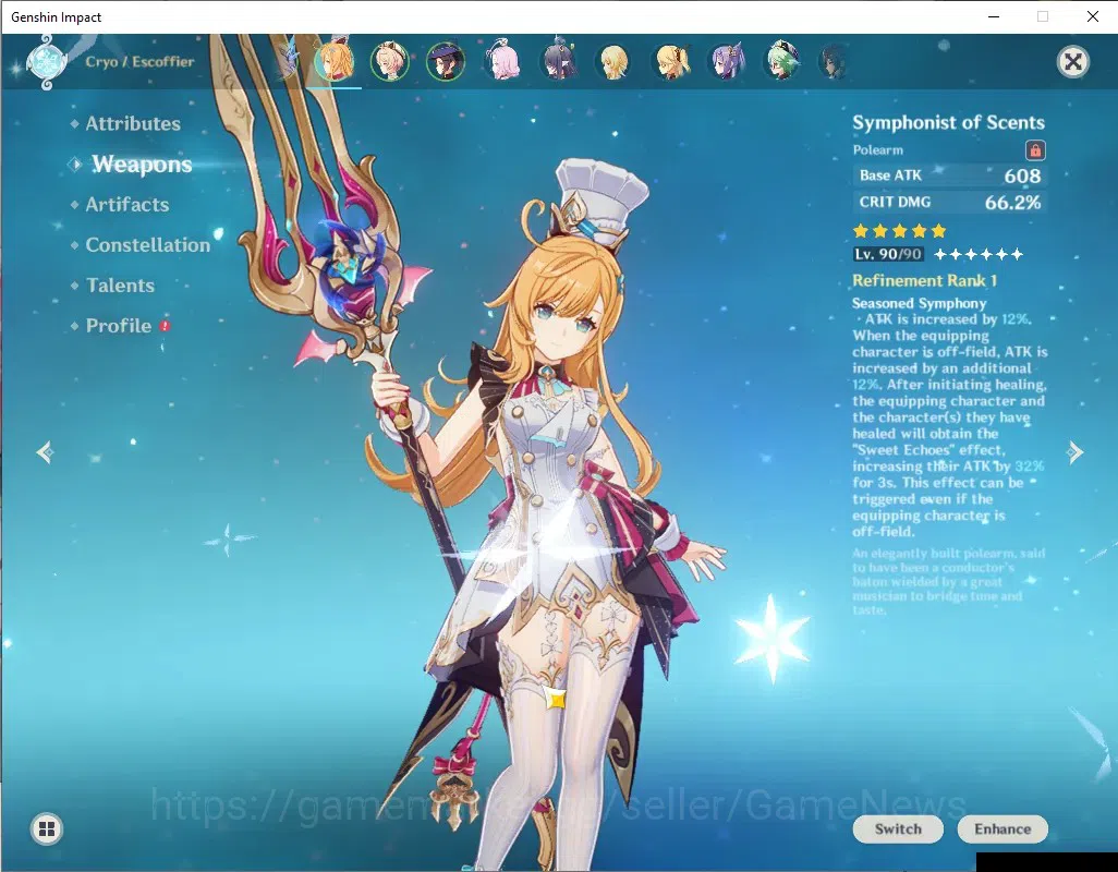Genshin Impact Accounts ASIA|AR 55|Rate On|Skirk Team|3 Limited + 3 (*5Wea image 4