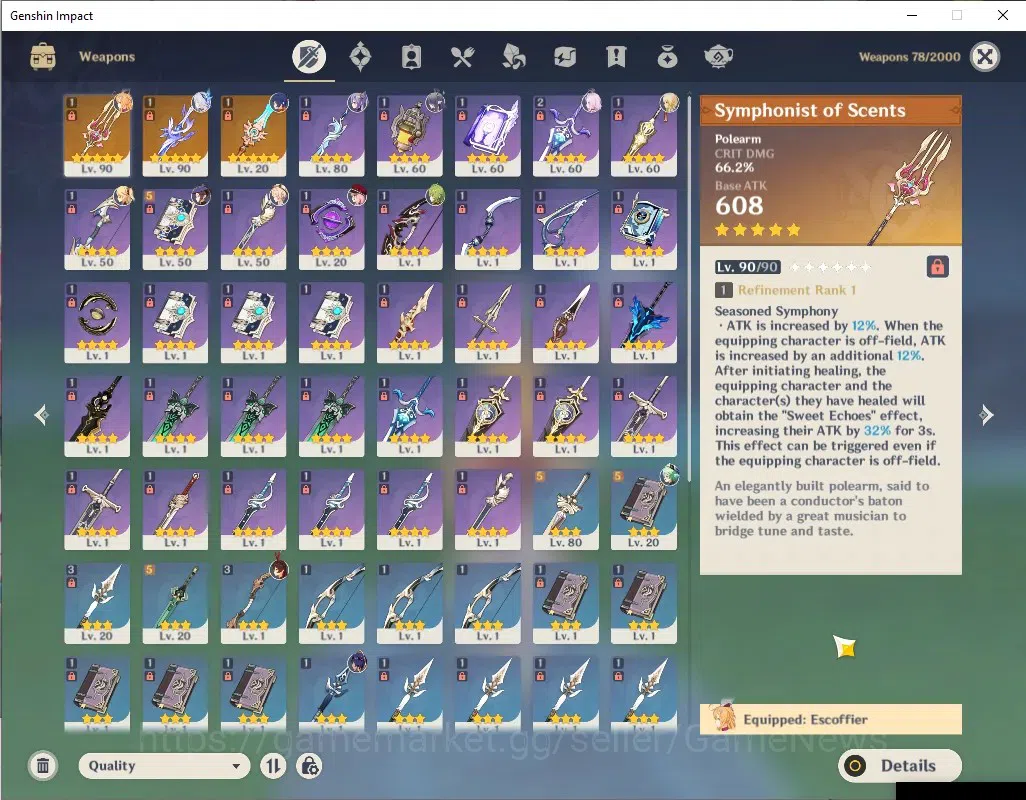 Genshin Impact Accounts ASIA|AR 55|Rate On|Skirk Team|3 Limited + 3 (*5Wea image 5
