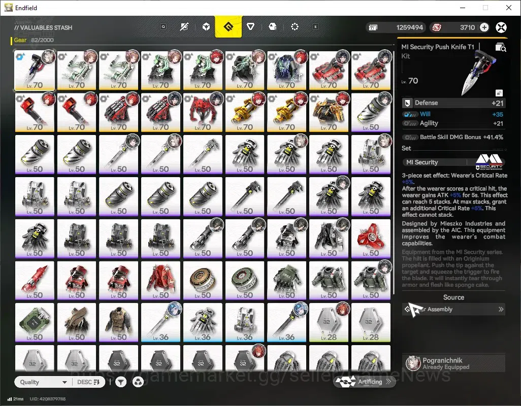 Arknights: Endfield Accounts ASIA|Lv 55|7 SSR (3 Limited) + 11 (*6 Weapon)|[Gilberta,Laevatain,Yvonne] + Signature|2k 12