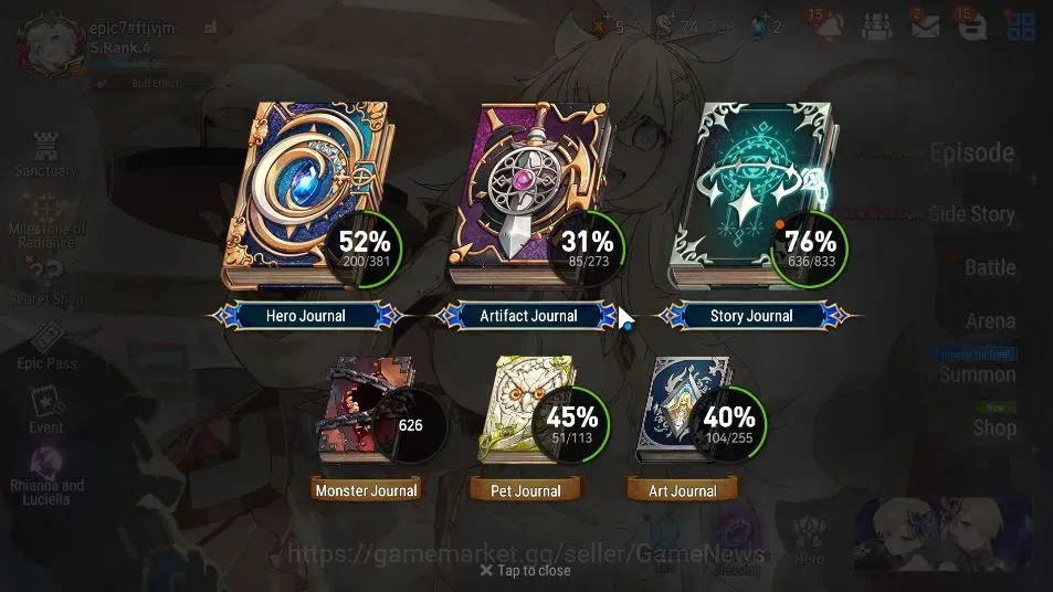 Epic Seven Accounts GLOBAL UnVerif|18ML(School Nurse Yulha,BArunka,LOT image 3