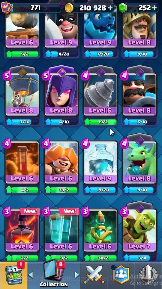 Clash Royale Accounts LV 771|Trophy 6582|KTL 12|Card 109/121|3 Hero 3 Ev image 13