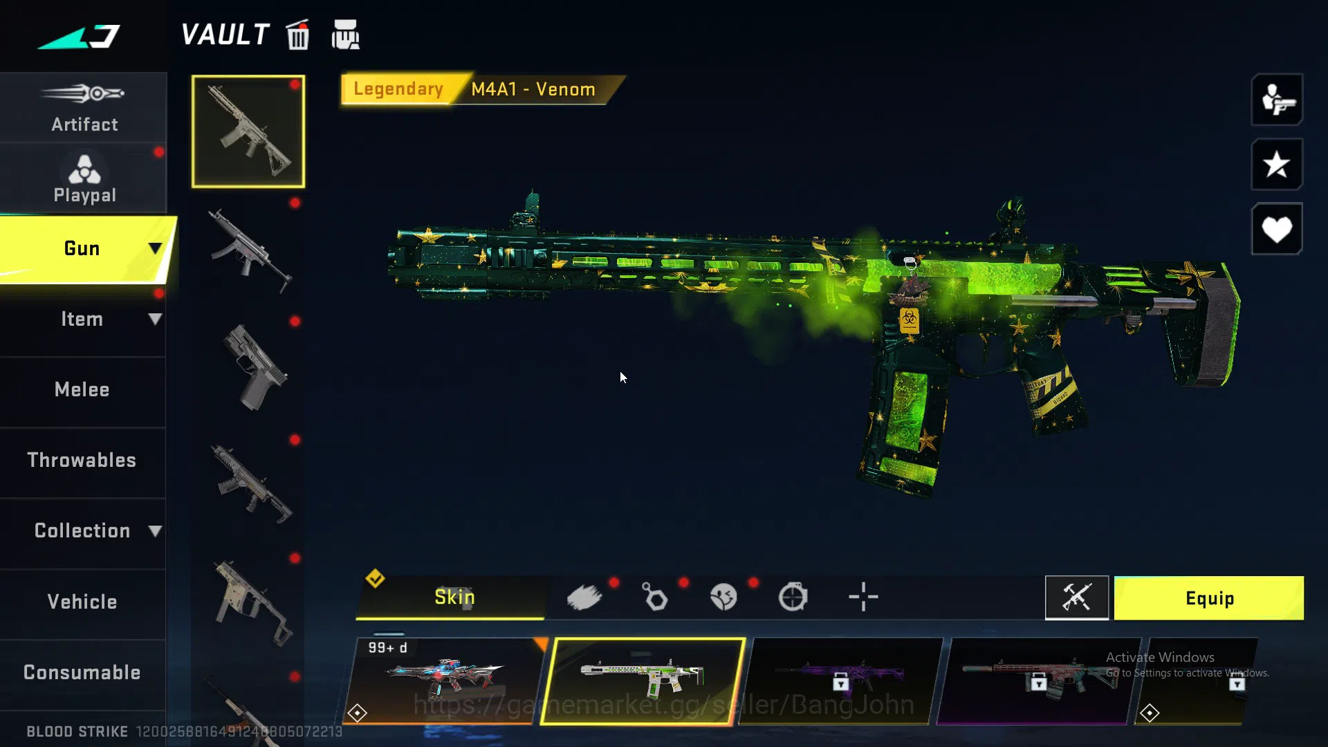 Blood Strike Accounts ASIA |LIMITED=AR97|COLLAB=AK47|ULTRA=SCAR MORE DET image 2