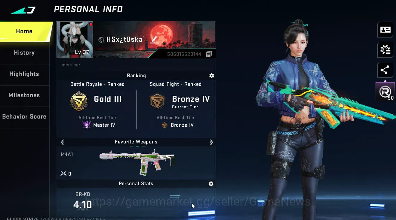 Blood Strike Accounts ASIA|2 ETERNAL Lv4 KAG6-Dynamite,Lv3 MP5-BloodRift image 2