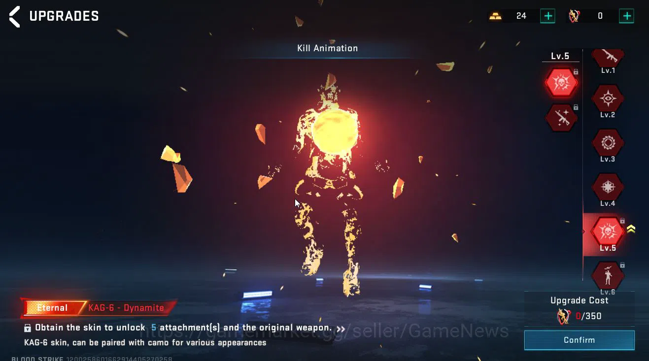 Blood Strike Accounts ASIA|2 ETERNAL Lv4 KAG6-Dynamite,Lv3 MP5-BloodRift image 7