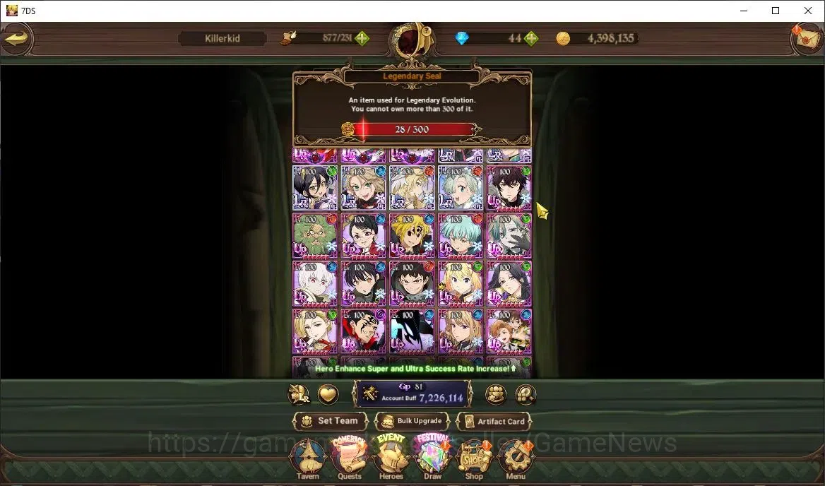 The Seven Deadly Sins: Grand Cross Accounts ASIA|7,2M CC|28 LS|5 LR+14 UR+Manny Collab|Chibi M image 5