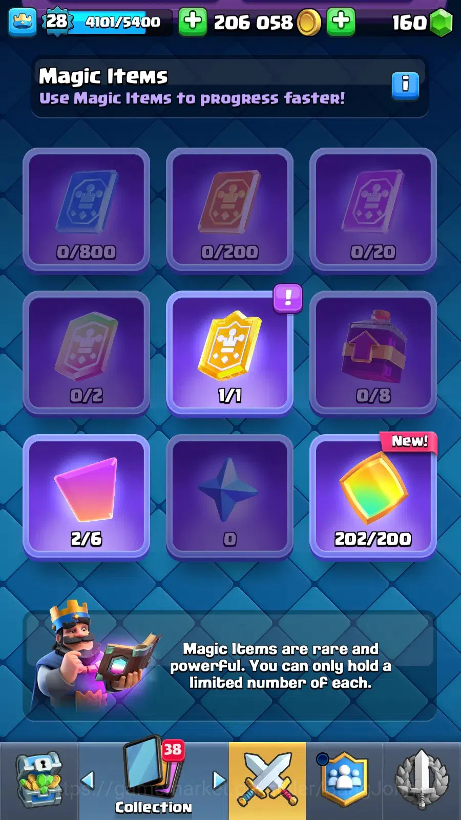 Clash Royale Accounts Midgame Lv 28 |KTL 10|Trophy 7000|Card 109|1 L13 Card (Giant)|1 L12 Card (Mortar)|2 Hero|3 EVO|160 16