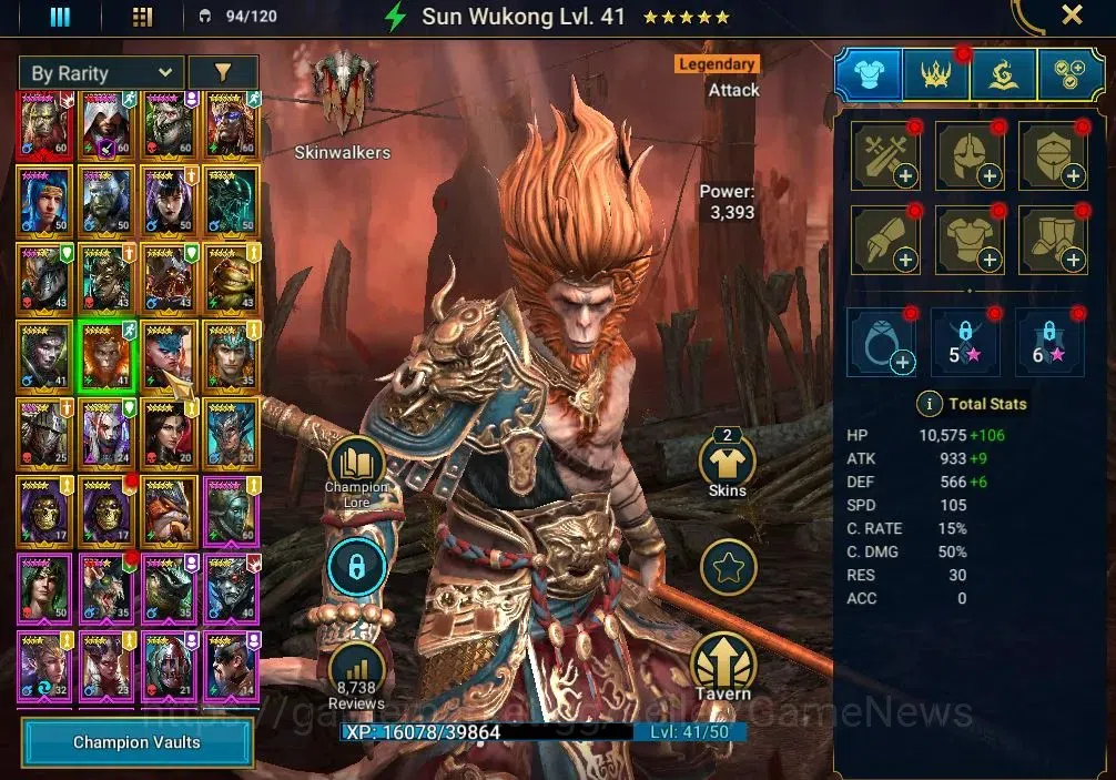 Raid: Shadow Legends Accounts Mid-Game Lv 44| 1,13M Power|1 Myth (Gizmak the Terrible)|22 10