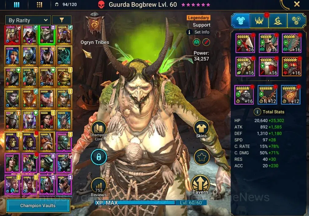 Raid: Shadow Legends Accounts Mid-Game Lv 44| 1,13M Power|1 Myth (Gizmak the Terrible)|22 11