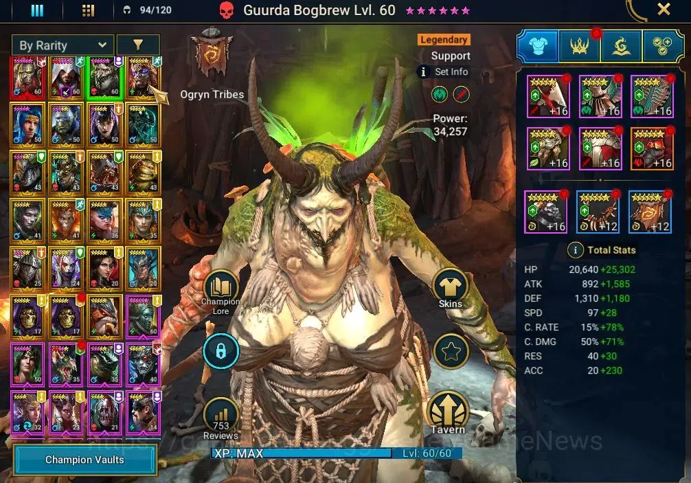 Raid: Shadow Legends Accounts Mid-Game Lv 44| 1,13M Power|1 Myth (Gizmak the Terrible)|22 5