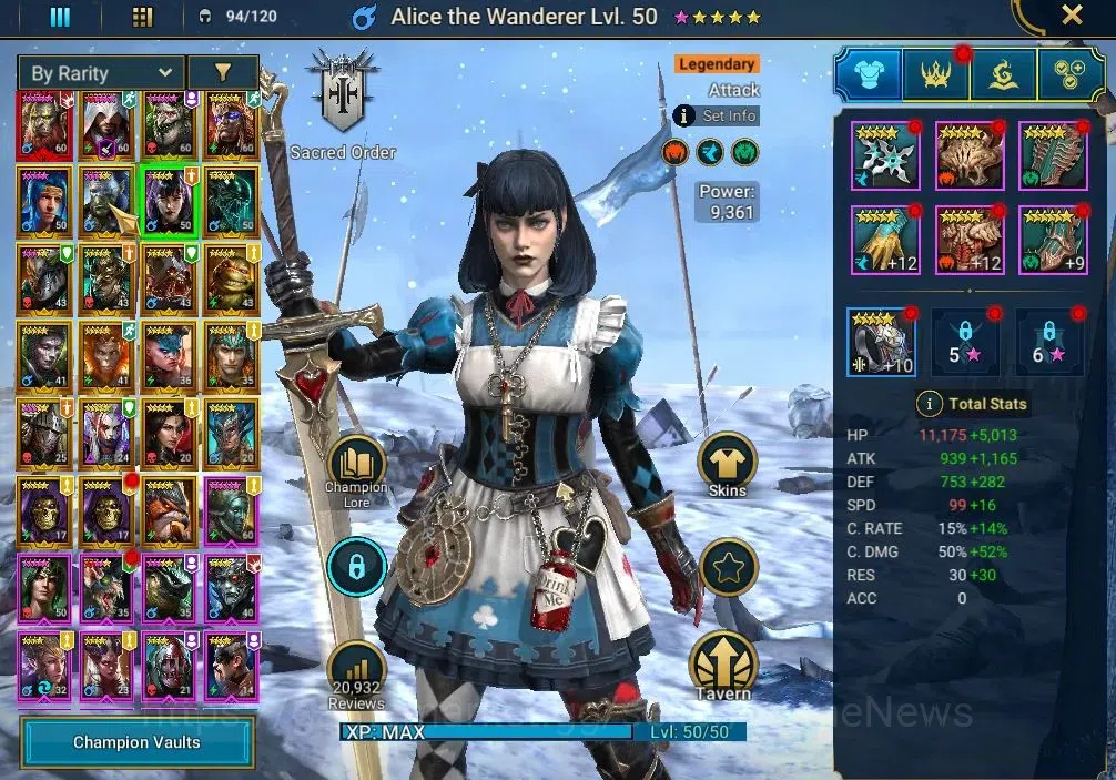 Raid: Shadow Legends Accounts Mid-Game Lv 44| 1,13M Power|1 Myth (Gizmak the Terrible)|22 7