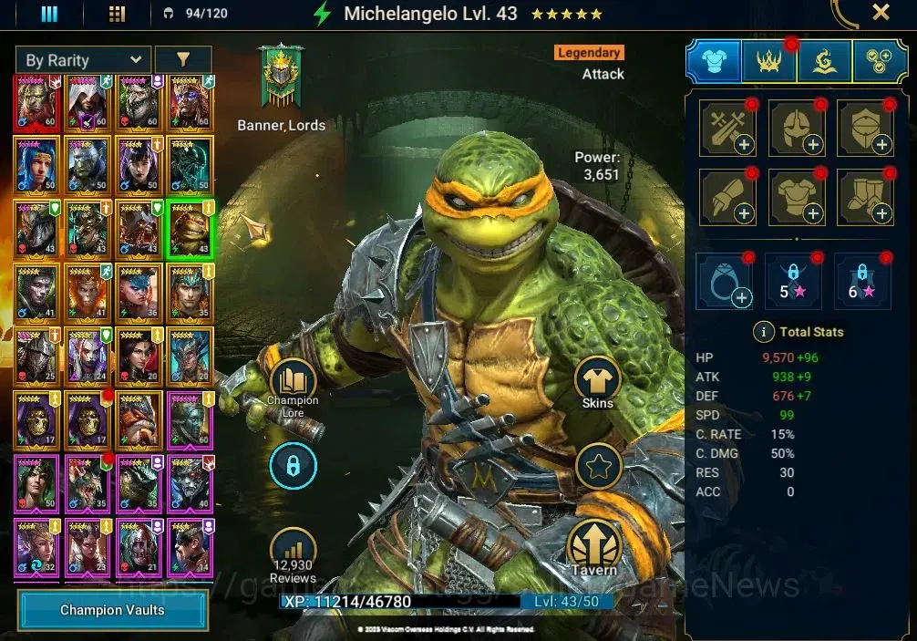 Raid: Shadow Legends Accounts Mid-Game Lv 44| 1,13M Power|1 Myth (Gizmak the Terrible)|22 9