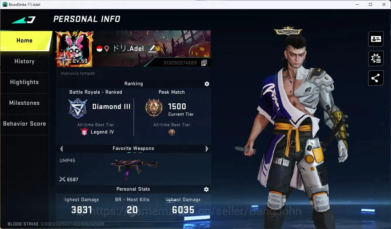 Blood Strike Accounts ASIA | ETERNAL: Desert Eagle|3 Collab Guns (2 7DS, image 1