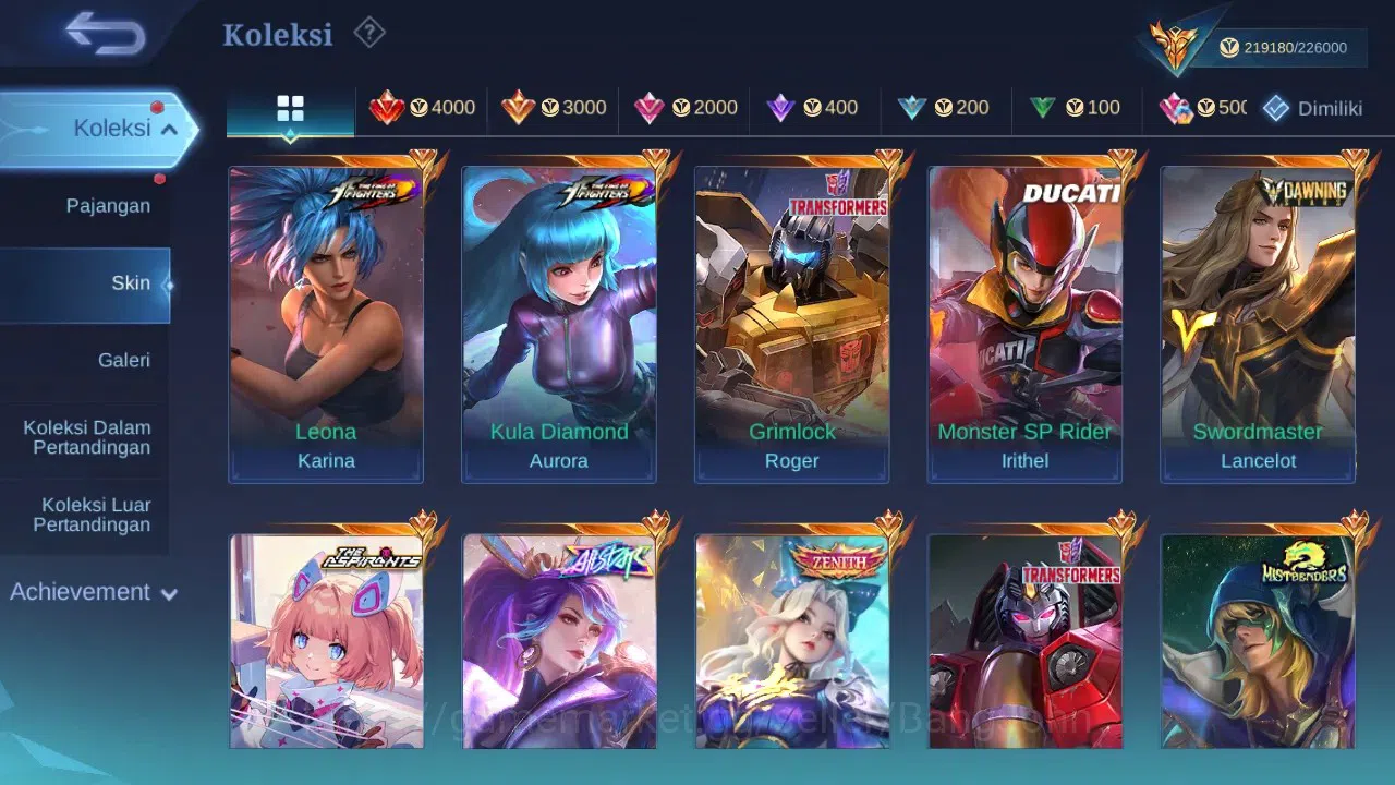 Mobile Legends: Bang Bang Accounts GLOBAL Hero 131 Skin 542 | Legend Granger Freya Fr image 2