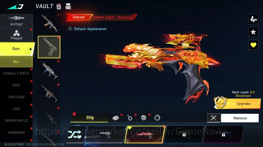 Blood Strike Accounts Starter Asia|2 Eternal MP7 Tidesong,DEagle Scorpius|Meele Talon Knife Sanctum|Many Collab|LMT Spear 1