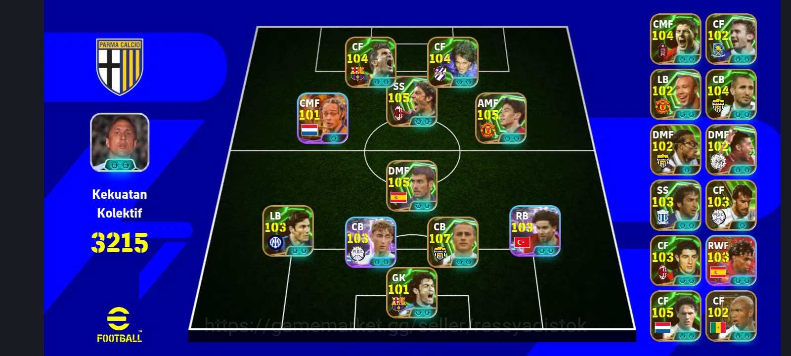 eFootball Accounts Legends & Iconic Players EFOOTBALL 2026 | DAVID VILLA RARE, F CANAVARO, RUI COSTA, XAVI SIMONS ST, PEP 1