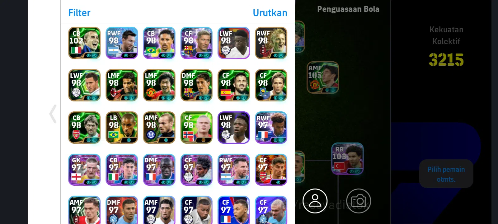 eFootball Accounts Legends & Iconic Players EFOOTBALL 2026 | DAVID VILLA RARE, F CANAVARO, RUI COSTA, XAVI SIMONS ST, PEP 2