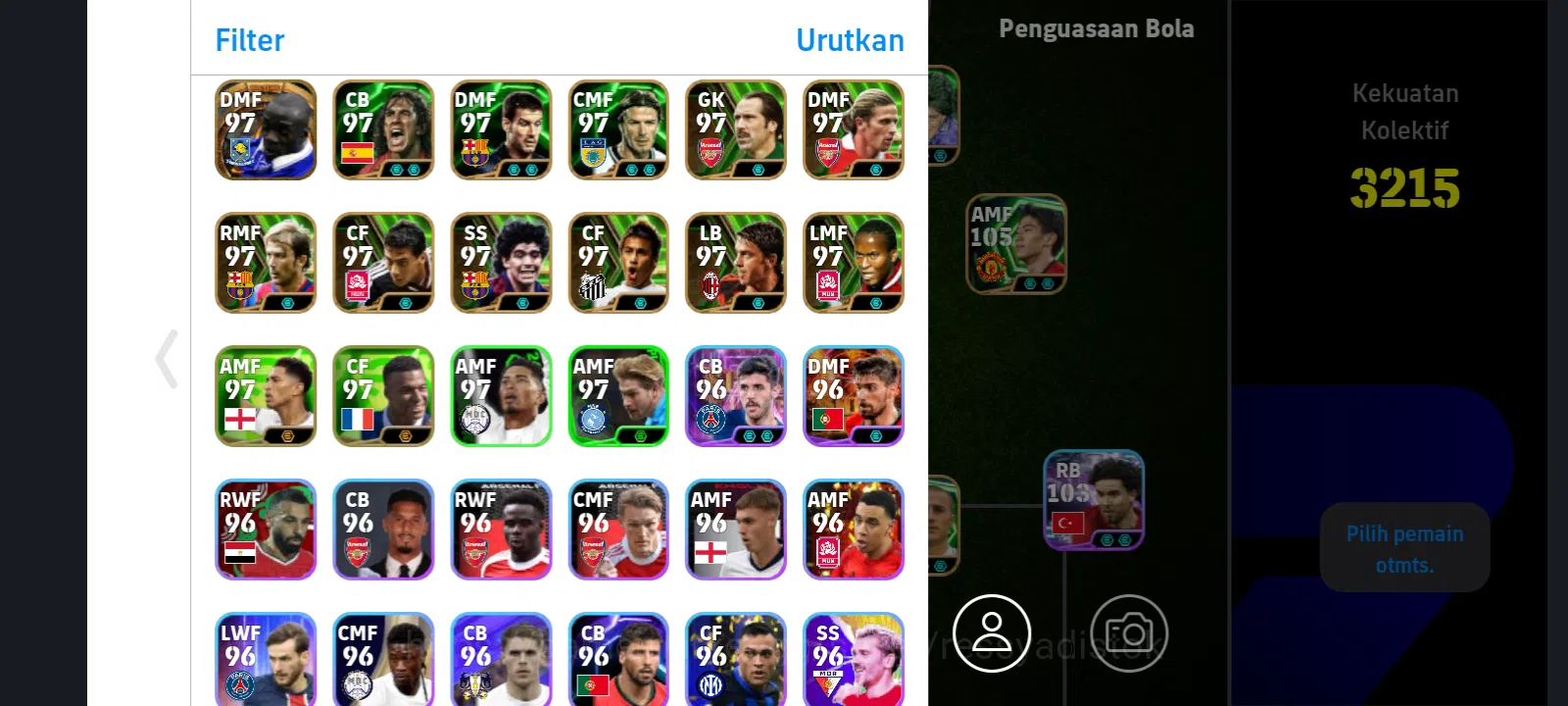 eFootball Accounts Legends & Iconic Players EFOOTBALL 2026 | DAVID VILLA RARE, F CANAVARO, RUI COSTA, XAVI SIMONS ST, PEP 3