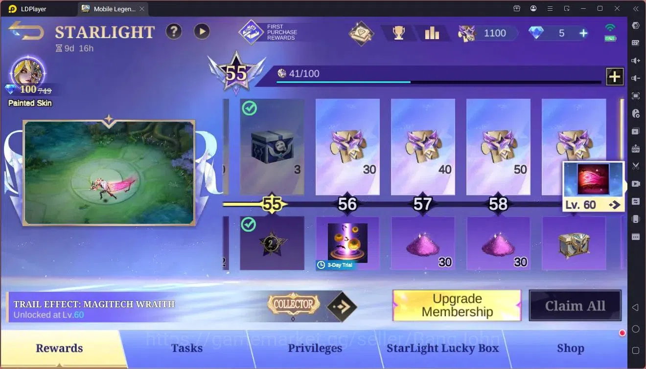 Mobile Legends: Bang Bang Accounts Global|Hero 60|Skin 53|Seasoned|Prime Granger|Spon image 1