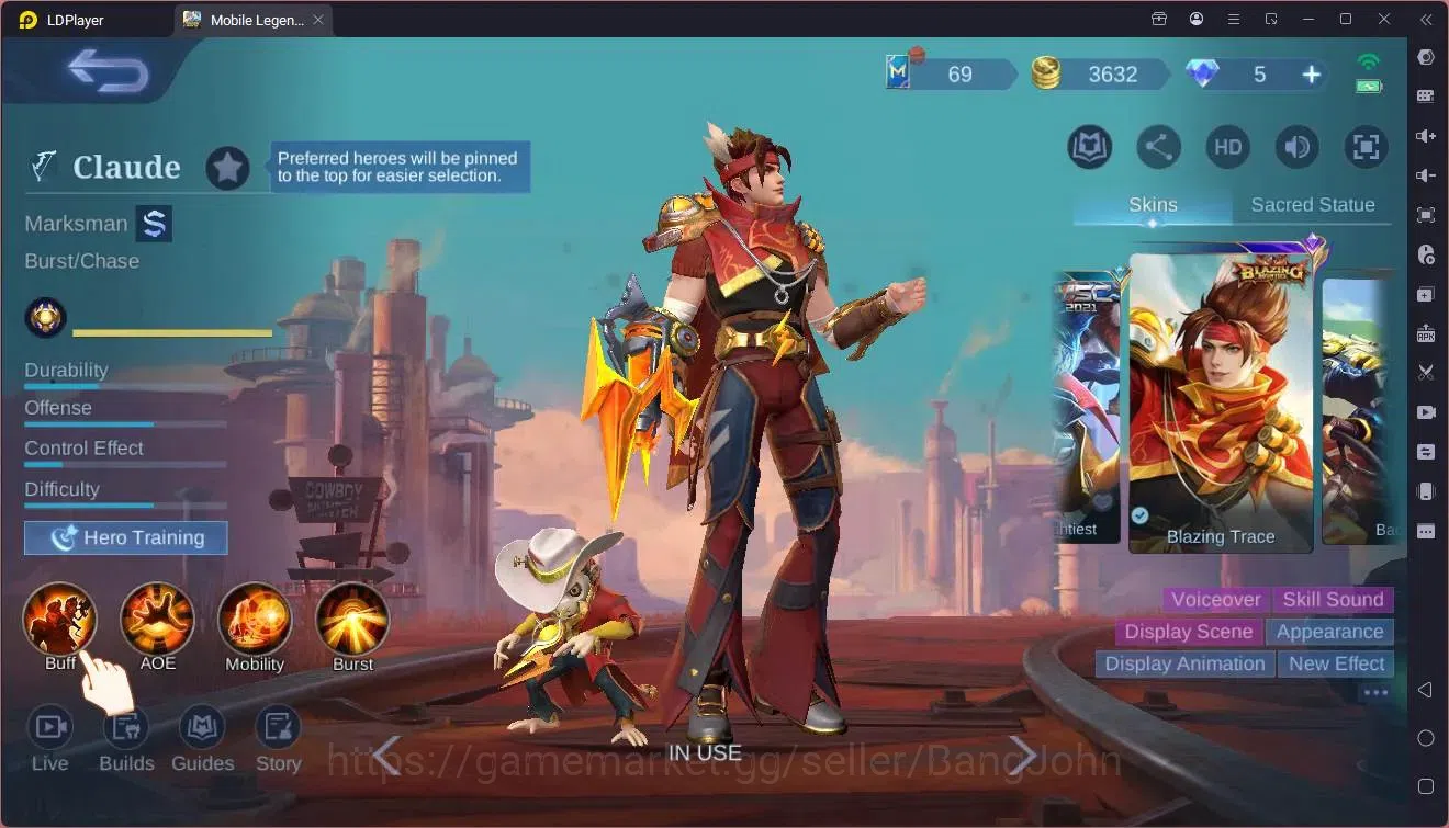 Mobile Legends: Bang Bang Accounts Global|Hero 60|Skin 53|Seasoned|Prime Granger|Spon image 3