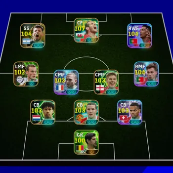 eFootball Accounts Legends & Iconic Players Efootball Collective Strength 3194 | New Gareth Bale 107, Cristiano Ronaldo 104