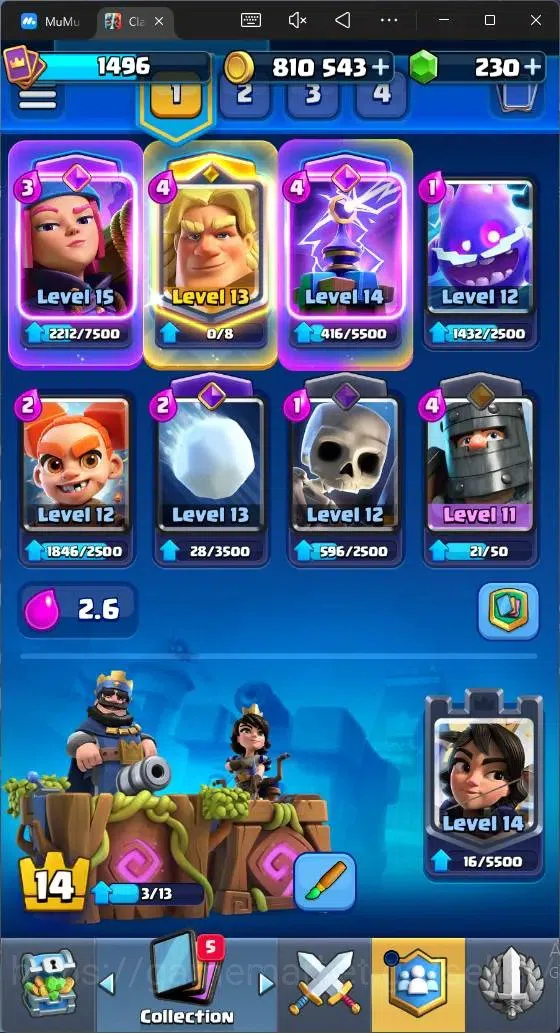 Clash Royale Accounts Mobile |CL 1496|KTL 14 |8500 Trophy|121 Card|8 Cha image 6