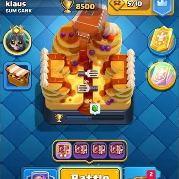 Clash Royale High-End Mobile |CL 1496|KTL 14 |8500 Trophy|121 Card|8 Cha image 1
