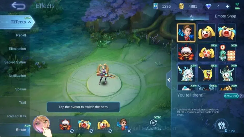 Mobile Legends: Bang Bang Accounts Global|Hero 129|Skin 219|Renowned|Collector Natali image 2