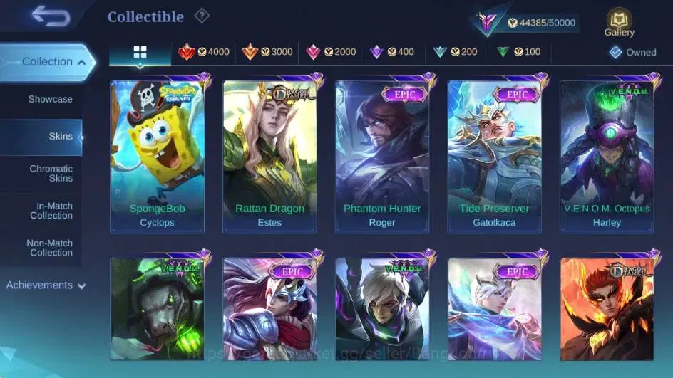 Mobile Legends: Bang Bang Accounts Global|Hero 129|Skin 219|Renowned|Collector Natali image 9