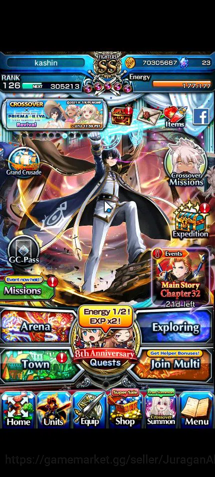 Grand Summoners Mid-Game Global|Rank 126|1 SP Art|15 Ascend|[WH Fen,Jay,Chl image 1