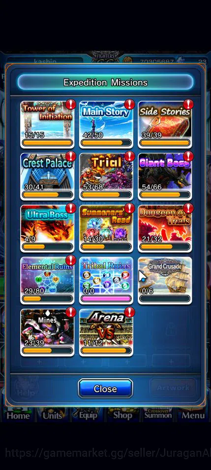 Grand Summoners Accounts Mid-Game Global|Rank 126|1 SP Art|15 Ascend|[WH Fen,Jay,Chloe,DLS Rimuru]+TW 13