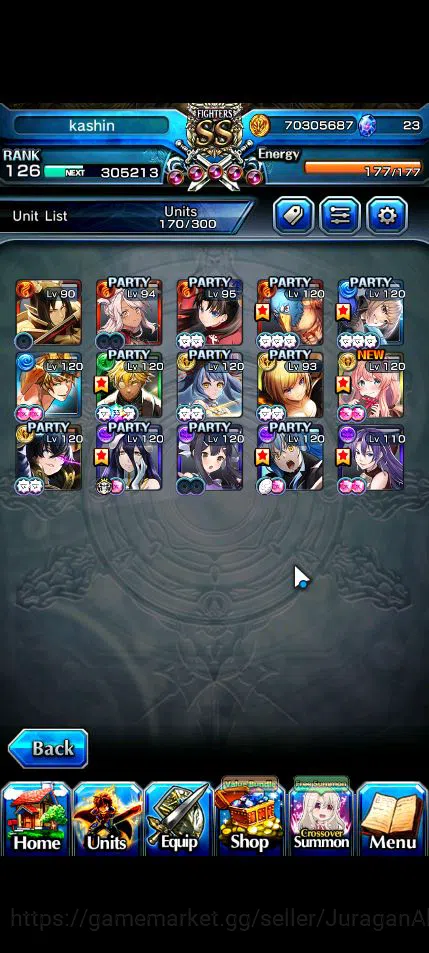 Grand Summoners Accounts Mid-Game Global|Rank 126|1 SP Art|15 Ascend|[WH Fen,Jay,Chloe,DLS Rimuru]+TW 3