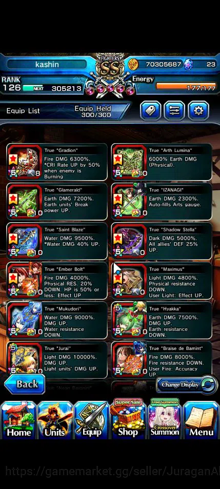 Grand Summoners Accounts Mid-Game Global|Rank 126|1 SP Art|15 Ascend|[WH Fen,Jay,Chloe,DLS Rimuru]+TW 4