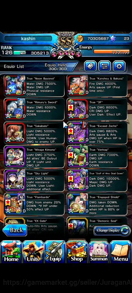 Grand Summoners Accounts Mid-Game Global|Rank 126|1 SP Art|15 Ascend|[WH Fen,Jay,Chloe,DLS Rimuru]+TW 8