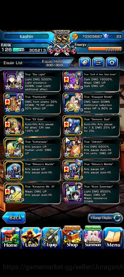 Grand Summoners Accounts Mid-Game Global|Rank 126|1 SP Art|15 Ascend|[WH Fen,Jay,Chloe,DLS Rimuru]+TW 9
