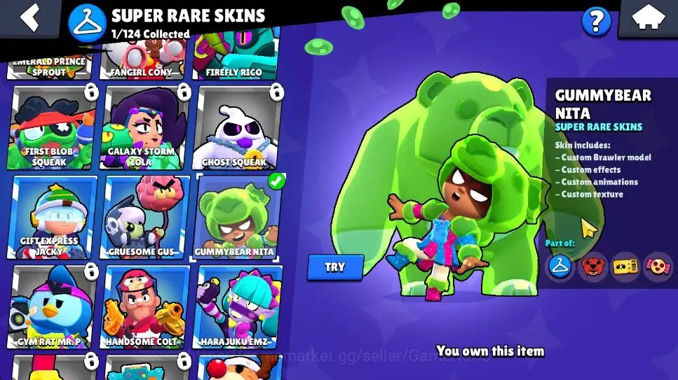 Brawl Stars Accounts 1026 Trophy|2,1K Bling|13 Brawlers 2 Max Lvl [Shelly,Nita]| 1 Epic Skin [Stellar Shelly] |CN ON|BRS1194 12