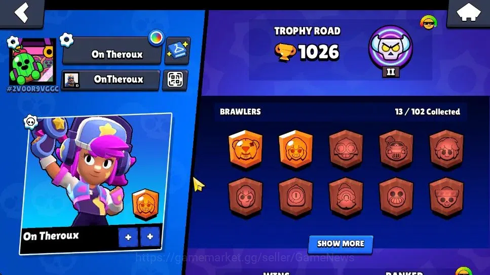 Brawl Stars Accounts 1026 Trophy|2,1K Bling|13 Brawlers 2 Max Lvl [Shelly,Nita]| 1 Epic Skin [Stellar Shelly] |CN ON|BRS1194 2
