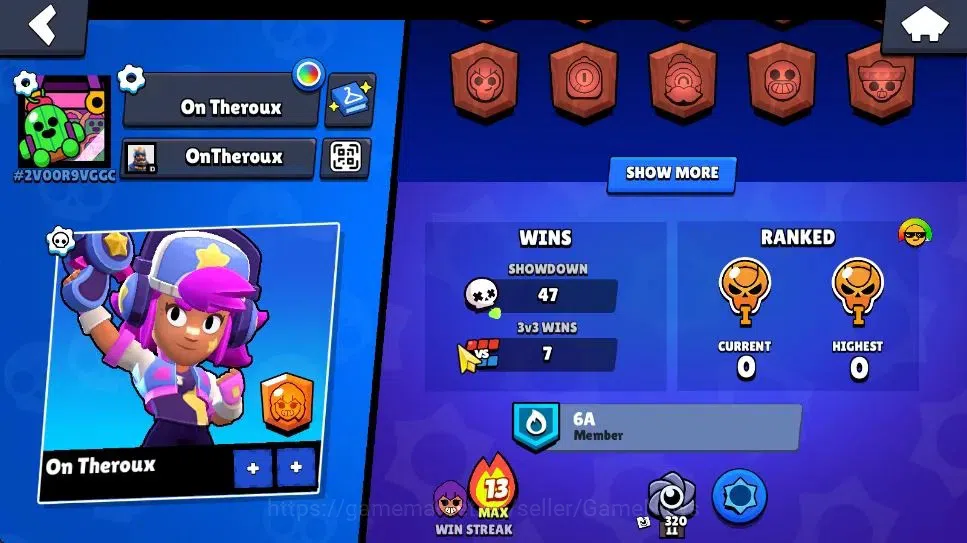 Brawl Stars Accounts 1026 Trophy|2,1K Bling|13 Brawlers 2 Max Lvl [Shelly,Nita]| 1 Epic Skin [Stellar Shelly] |CN ON|BRS1194 3