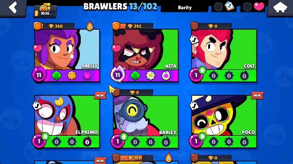 Brawl Stars Accounts 1026 Trophy|2,1K Bling|13 Brawlers 2 Max Lvl [Shelly,Nita]| 1 Epic Skin [Stellar Shelly] |CN ON|BRS1194 8