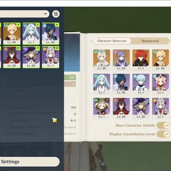 Genshin Impact Accounts Starter Asia|AR 25|1 Limited (Vesna) + 2 Standard (Keqing,Diluc)|Reuni On|All Unset|Low Quest & Map