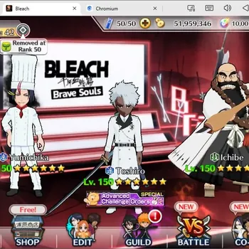 Bleach: Brave Souls Accounts Starter Global |Fresh starter| 10k Orbs||chigo (295), Toshiro (270), Yumichika (267) 51M
