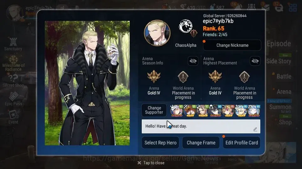 Epic Seven Accounts GLOBAL UnVerif|13 ML(Salome,NM Luna,LC Bellona,Etc image 2