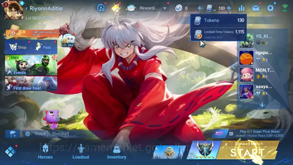 Honor of Kings Accounts Hero 41 Skin 25|3 Collab AOT Eren,Annie,Heino,4 Ep image 13