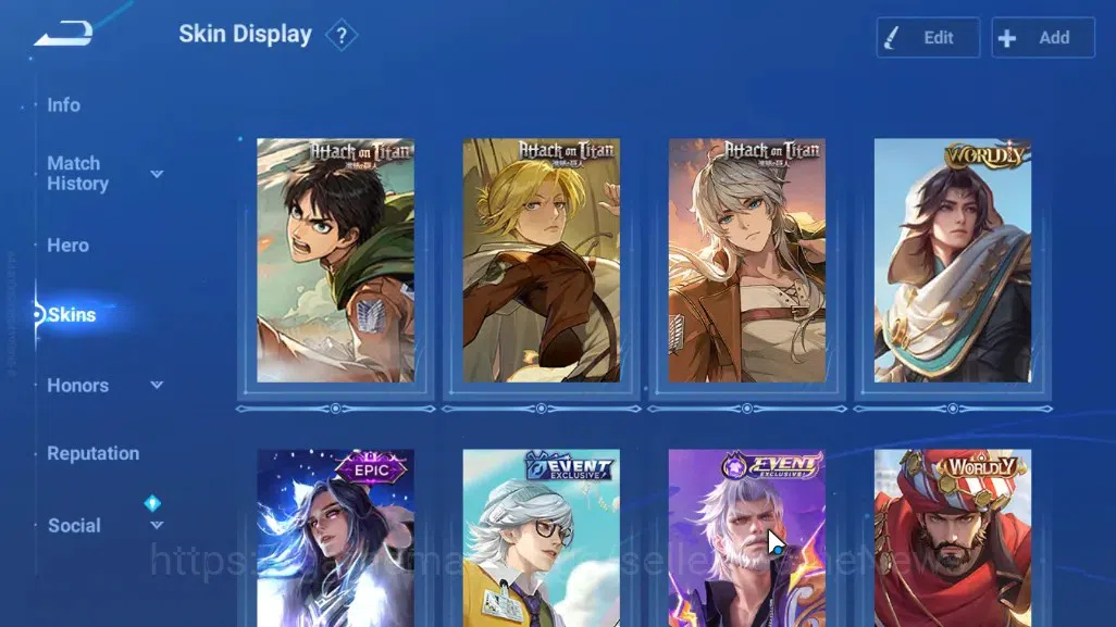 Honor of Kings Accounts Hero 41 Skin 25|3 Collab AOT Eren,Annie,Heino,4 Ep image 3
